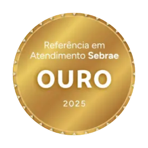 Selo SEBRAE Referência em Atendimento Ouro 2025